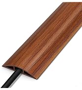 Floor Cord Cover 4FT, Wood Brown Cord Hider Floor, Soft PVC Cord Protector Floor, Hide Extension ...