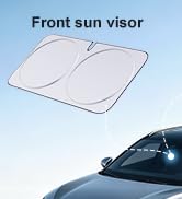 PEMOTech 2026 Upgraded Windshield Sun Shade Cover for Privacy | Overlapping Leather Protection Ca...