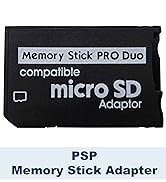 Funturbo PSP Memory Stick Adapter, Micro SD to Memory Stick PRO Duo MagicGate Card for Sony Plays...