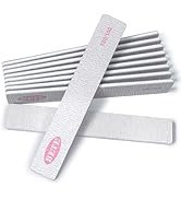 Nail File 10 PCS Professional Reusable 100/180 Grit Double Sides Washable Nail File Manicure Tool...