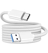 USB C Data Cable 10Gbps, 5FT Braided, USB 3.2 Gen2 Type A to USB C Data Transfer Cable, 65W 3.1A ...