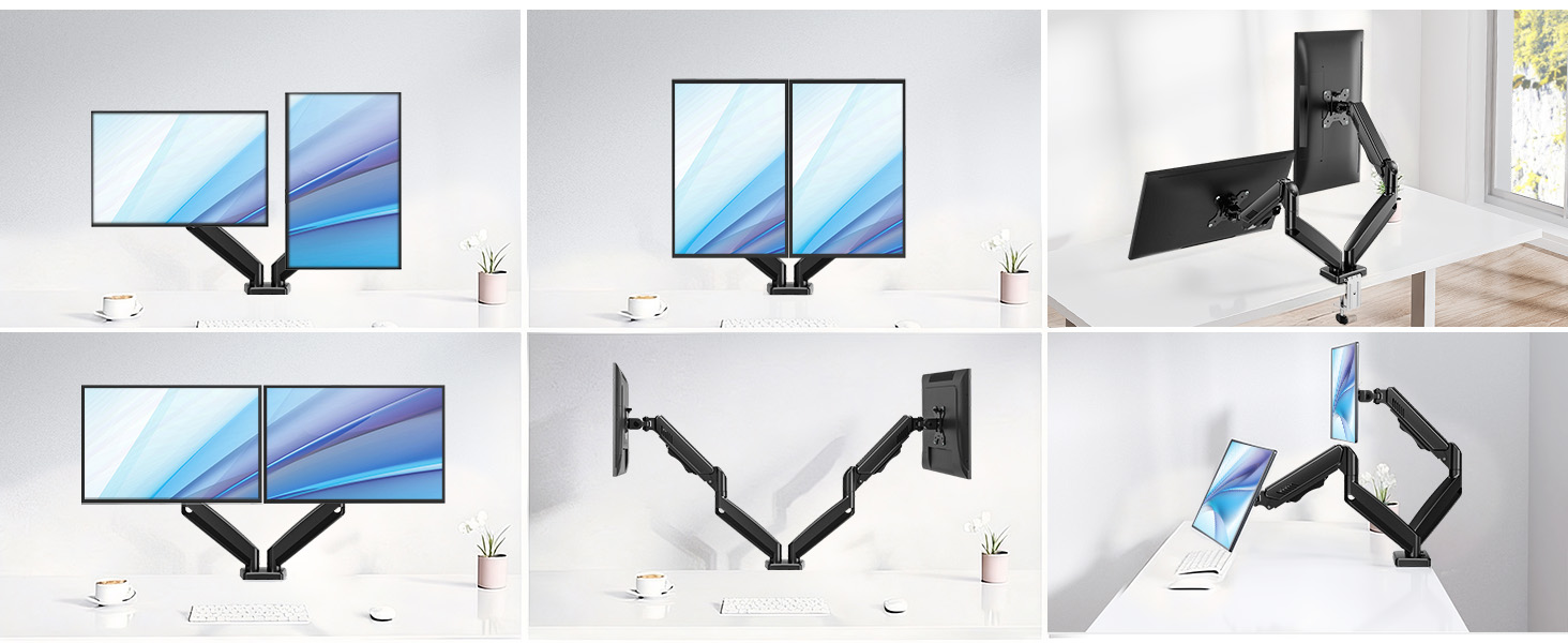 dual monitor arm