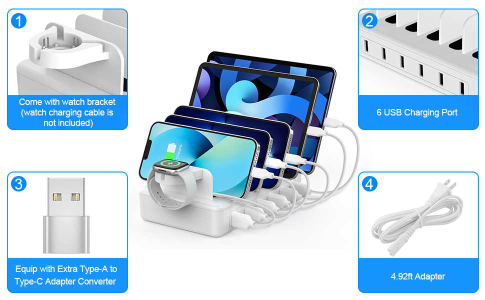 multiple usb charging station