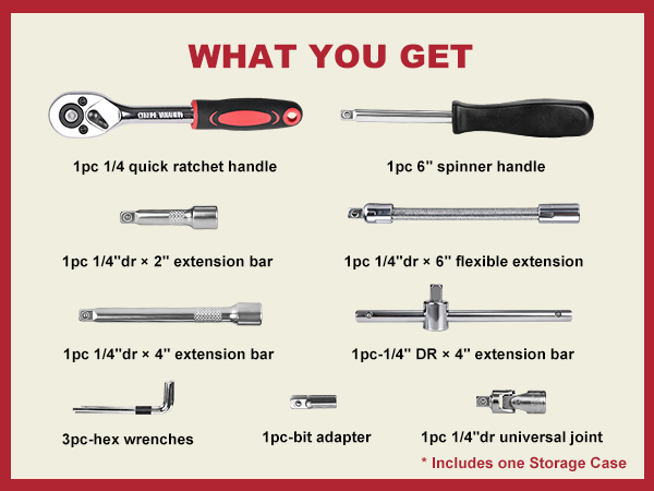 46 PCS Socket Wrench Set