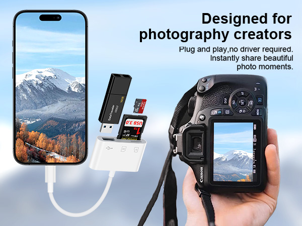 iphone 16 pro max sd card reader digital camera adapter iphone 16e micro sd card memory card reader