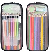 BOVKE Grid Mesh Pencil Case Pen Marker Bag Clear Cute Pencil Pouch School Stationery Organizer Te...