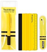 TECKWRAP Vinyl Craft Tool Kit – Retractable Pin Pen, 6" Felt Squeegee for Vinyl with Ruler & Prec...