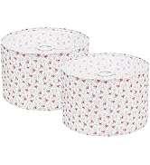 PATIKIL Drum Lamp Shades Set of 2, 12"x12"x8" Linen Lamp Shade Easy Assembly Lampshade for Table ...