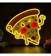 Pizza Neon Sign for Wall Decor, Dimmable Delicious Mr. Pizza LED Neon Light Sign, USB Powered Fas...