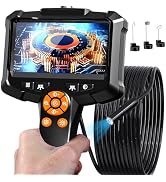 Endoscope Camera with Light, 1080P HD Borescope with 8 Adjustable Lights, 4.3