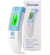 Berrcom Forehead Thermometer for Adults and Kids, Non-Contact Infrared Digital Thermometers for F...