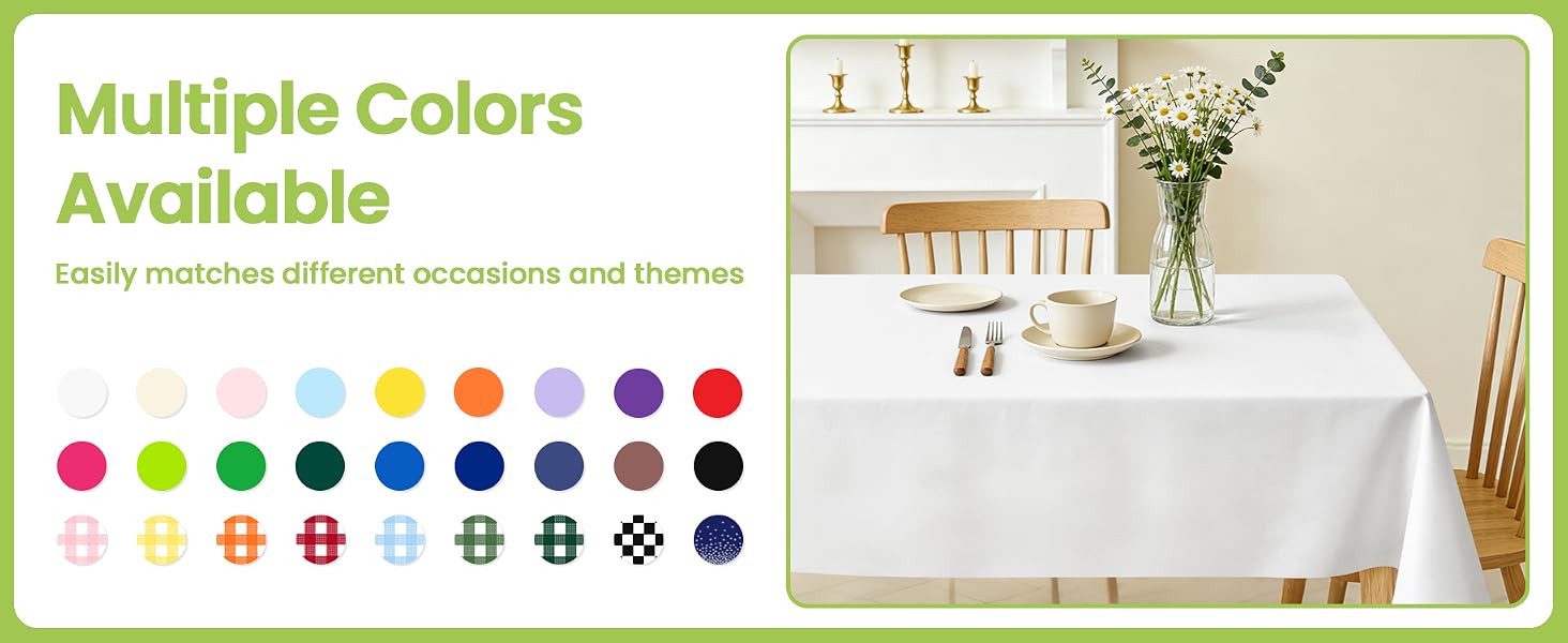 Plastic Table Cloth Disposable 4 Pack
