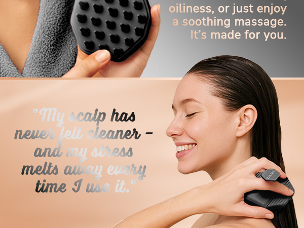 scalp detox comb remove oil flakes buildup easy clean dries fast silicone hair scrubber scalp brush