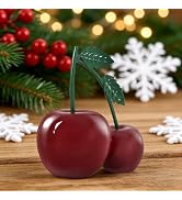 AxtreHeu Cherry Decor Statue, Cherry Resin Sculpture Themed Room Home Decors, 70’ s Retro-Bar Uni...