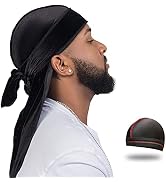 Velvet Durag for Men Wave Cap Velvet Dorag for Men Women 360 Wave
