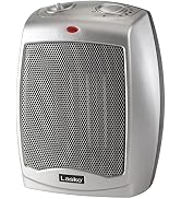 Lasko Desktop Electric Ceramic Space Heater with Adjustable Thermostat, 2 Heat Settings and Fan O...