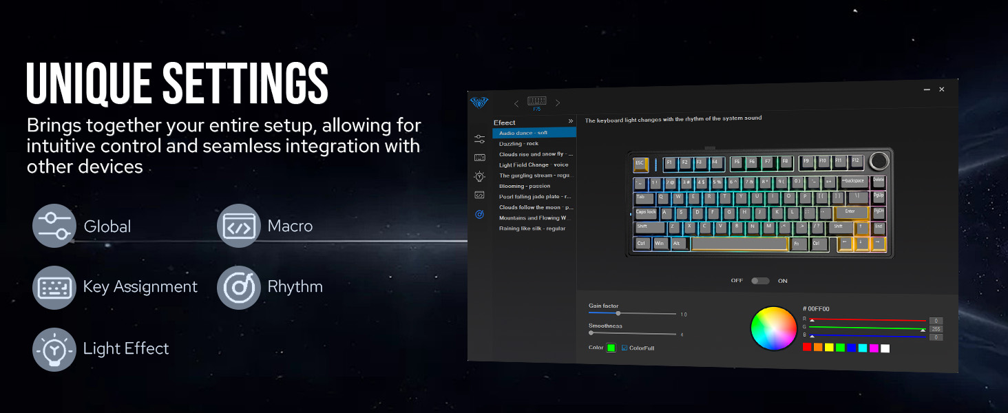 AULA F75 gaming keyboard