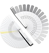 HDLNKAK 32 Blades Straight Feeler Gauge (0.0015-0.035") with 16 Pieces Angled Feeler Gauge (0.005...