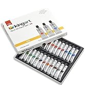 KINGART PRO Oil Paints (12 ml), Set of 24 Assorted Colors