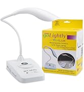 goLightly by ViviLux LED Rechargeable Desk Lamp with Wireless Charging Port, 20 Hour Battery, Por...