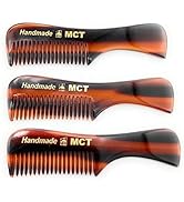 G.B.S MCT Stylish Pocket Comb Beard and Mustache Grooming for Men Daily Base Tortoise Hand-Made C...