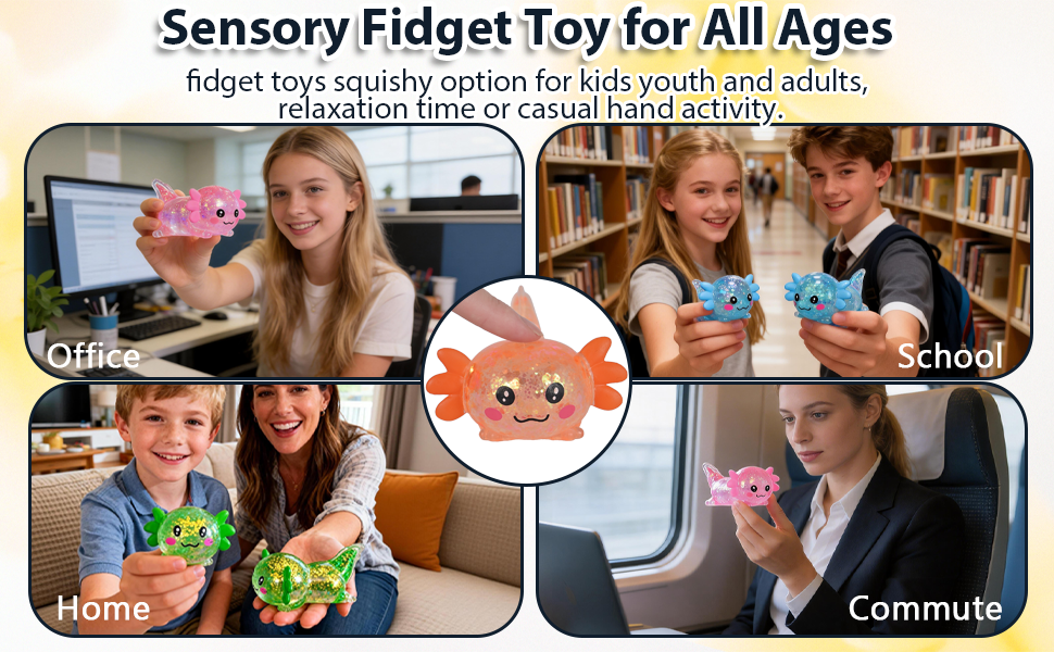 Cute Stuff Stress Balls Axolotl Squishy Toy Sensory Toy