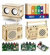 3-in-1 STEM Kit for Kids: Build a Radio, Recorder & Bluetooth Speaker – Fun DIY Electronics Proje...
