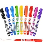 SUIN 9 Colors Dry Erase Markers - Low Odor, Non-Toxic, Slim Whiteboard markers, Fine Tip Whiteboa...