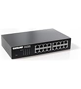 Intellinet 16-Port Gigabit Ethernet Switch – High-Speed Network Performance, Rackmount Brackets I...