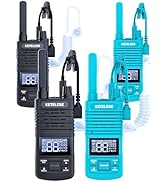 KETELESE T1 Walkie Talkies Long Range with Acoustic Tube Earpiece, Portable USB Type C FRS Two Wa...