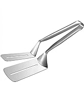 AOOSY Steak Clamps, 3-in-1 Cooking Tong, Double Sided Spatula, 10 inch Multifunctional Stainless ...