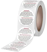 Calsgkspray 500Pcs White Candle Warning Labels Candle Jar Container Stickers Candle Safety Sticke...