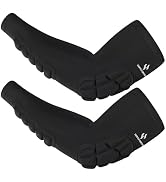 HOPEFORTH 2PCS Padded Elbow Forearm Sleeves Compression Arm Protective Support