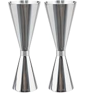 2 Pcs Jigger for Bartending, Cocktail Jigger 30ml 60ml with Measurements Inside, 304 Stainless St...