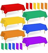 mwellewm 24Pcs Plastic Table Cloth Disposable for Party, Plastic Tablecloths for Rectangle Tables...