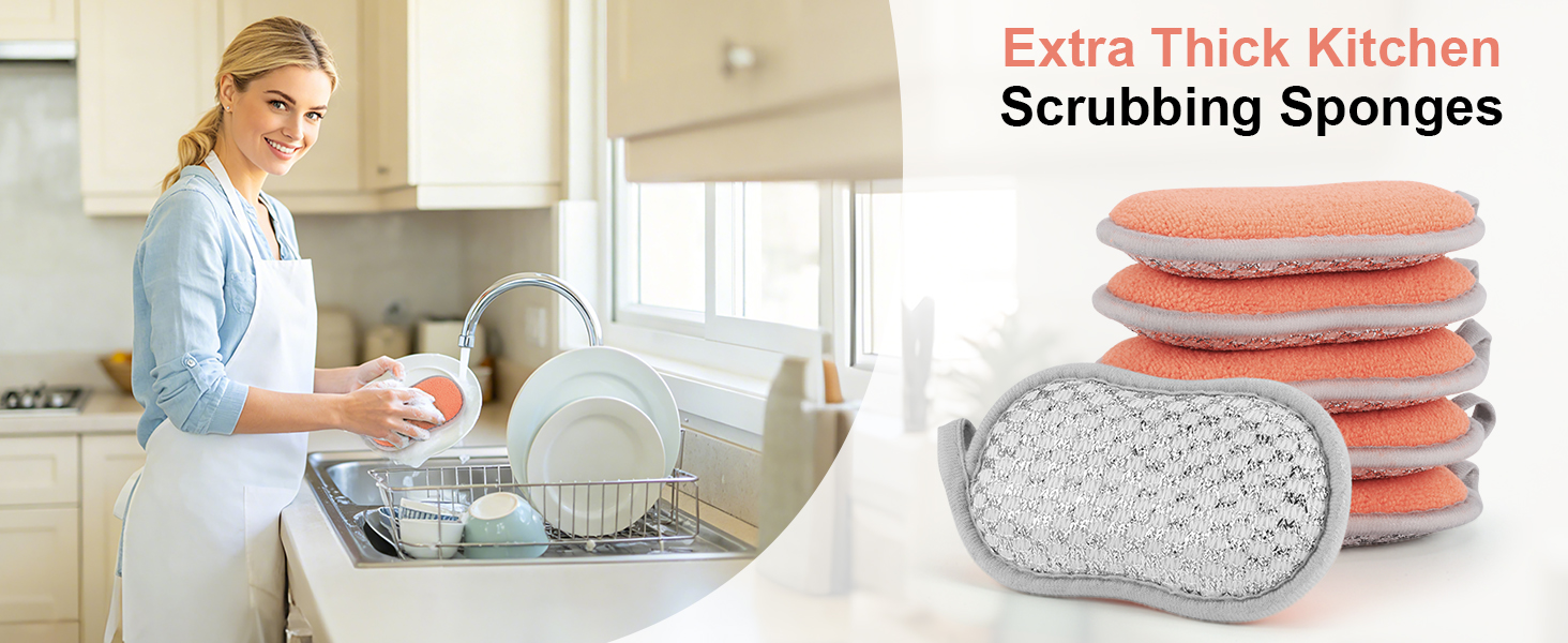 kitchen sponges for washing dishes non scratch sponges microfiber sponges for dishes reusable
