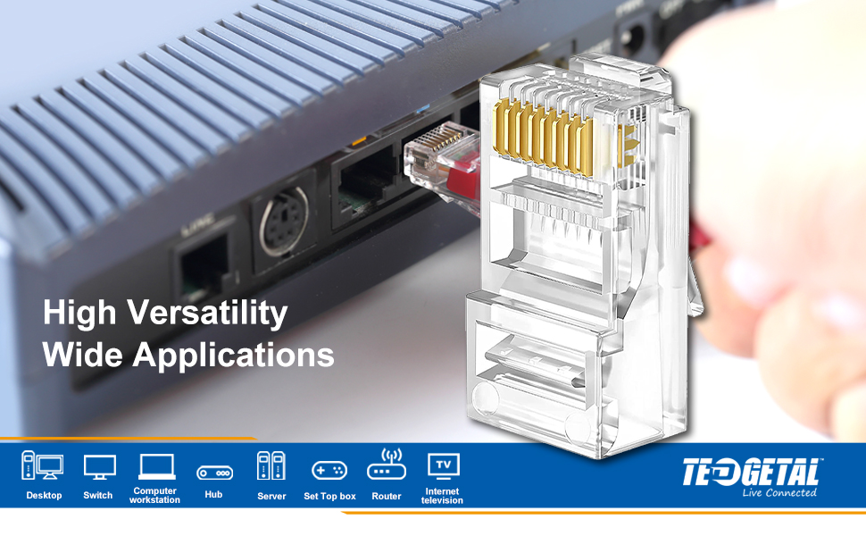 Cat6 Passthrough RJ45 Connector