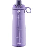 Pogo 32oz Plastic Water Bottle with Chug Lid and Carry Handle, Reusable, BPA Free, Dishwasher Saf...