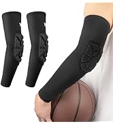 YEEKORO Elbow Pads for Men & Women, 1 Pair Arm Compression Sleeve with Thickened Pads, Elbow Prot...