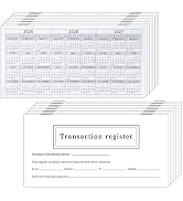 Ougesi 16 pcs Checkbook Register, 6" x 3" Easy to Read Black & White Check Registers
