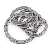 TISUR Titanium Key Rings for Keychains, Quick Release Side Pushing Key Organizer Kit, Wisely Grou...