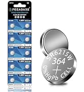 FOZAOAXE 10 Pack SR621SW 364 AG1 LR621 Battery, 1.55V Silver Oxide Button Coin Cell Batteries, Re...