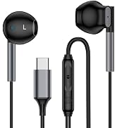 Whotper iPhone USB Type C Wired Earbuds for 17/17 Pro/17 Pro Max/16/15, USB C Headphones Wired Ea...