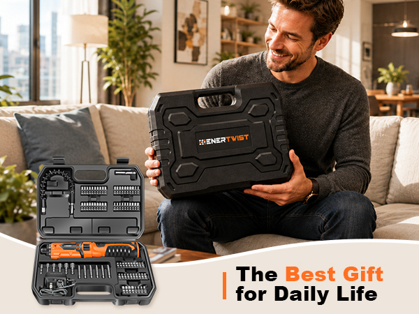 8V Cordless Electric Screwdriver Set with 1Hr Fast Rechargeable