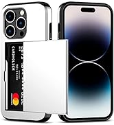 Nvollnoe for iPhone 14 Pro Case with Card Holder Heavy Duty Protective Dual Layer Shockproof Hidd...
