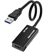 MT-VIKI USB 3.0 to HDMI Adapter, USB 3.0 to HDMI Male to Female Adapter, 1080P Compatible with Ma...