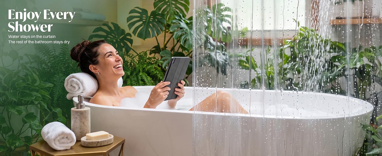 Shower Curtains Clear Transparent Tub Bathroom Bath