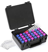 Leng Ke 1-3ML Peptide Storage Case for Fridge,Vial Organizer Case – Holds 32× 3ml Vials, 30ml Via...