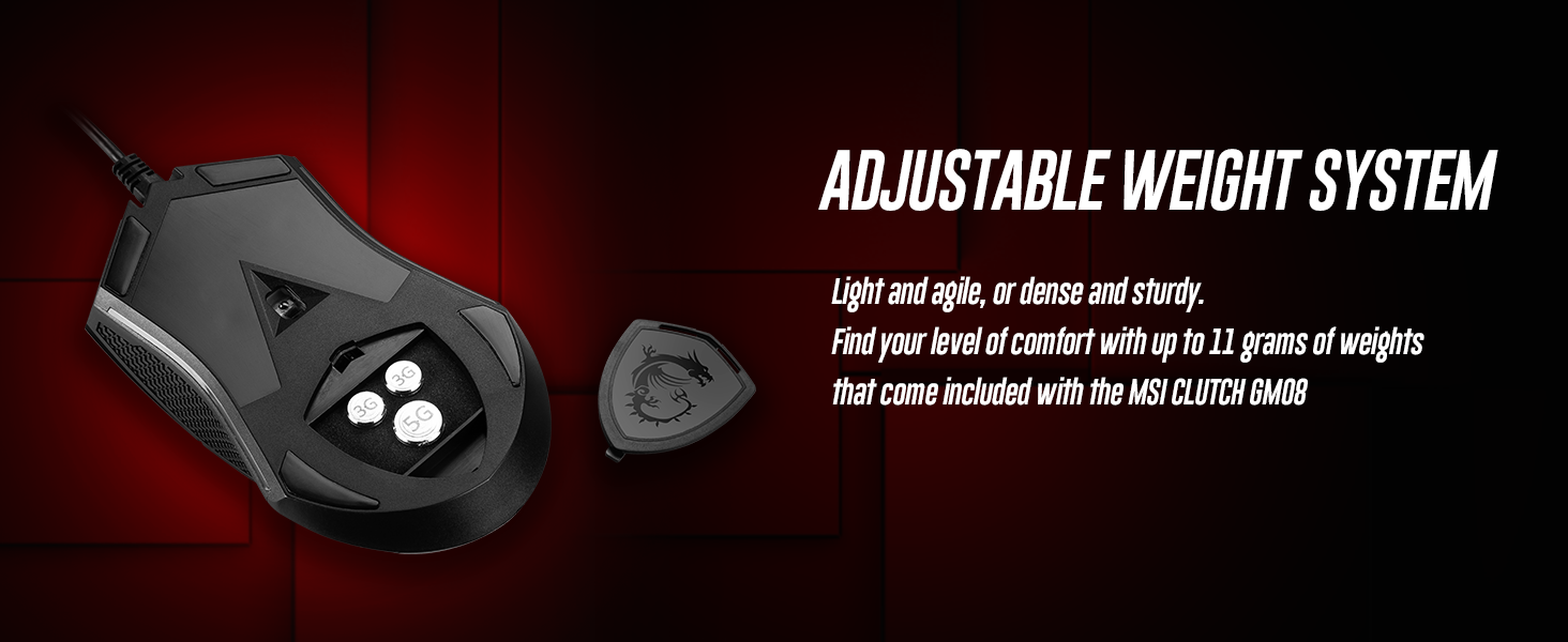 msi clutch gm08 gaming mouse