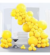 PartyWoo Yellow Balloons, 140 pcs Matte Yellow Balloons Different Sizes Pack of 18 Inch 12 Inch 1...